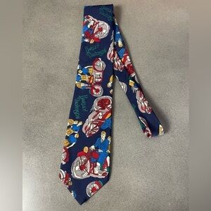 Vintage Protocol Harley-Davidson moto print tie